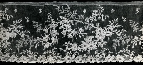 Flounce by Belgium, Brussels, textile, 1860-1899