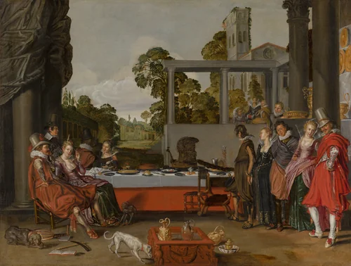 Merry Company on a Terrace by Willem Buytewech, painting, 1616