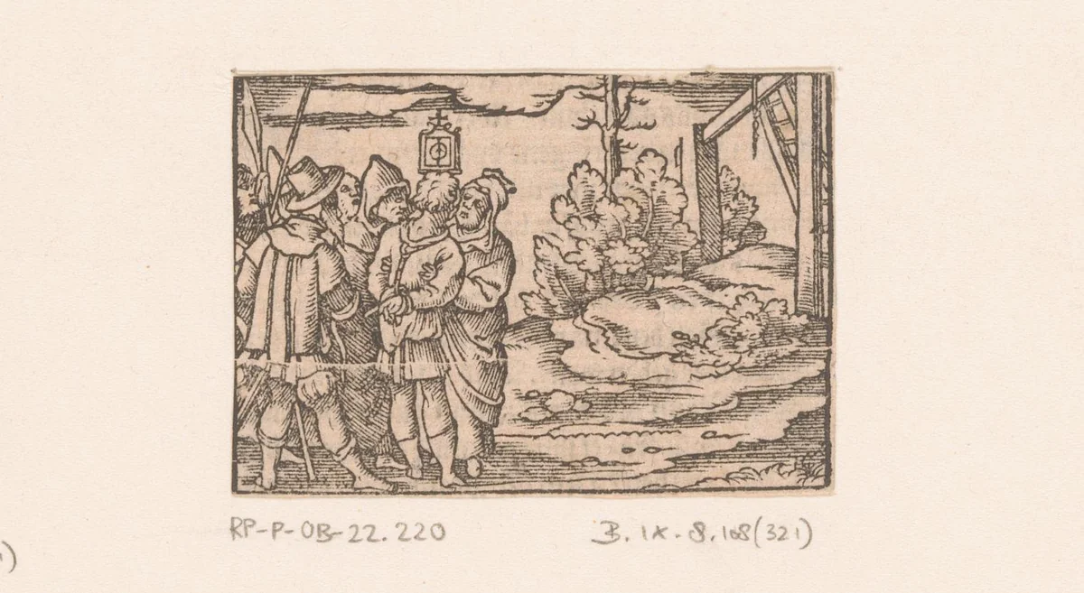 Fabel van de dief en zijn moeder by Virgilius Solis, print, 1566