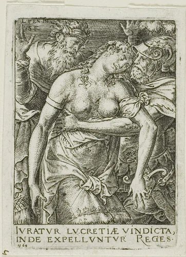 Lucretia by Etienne Delaune, print, 1569