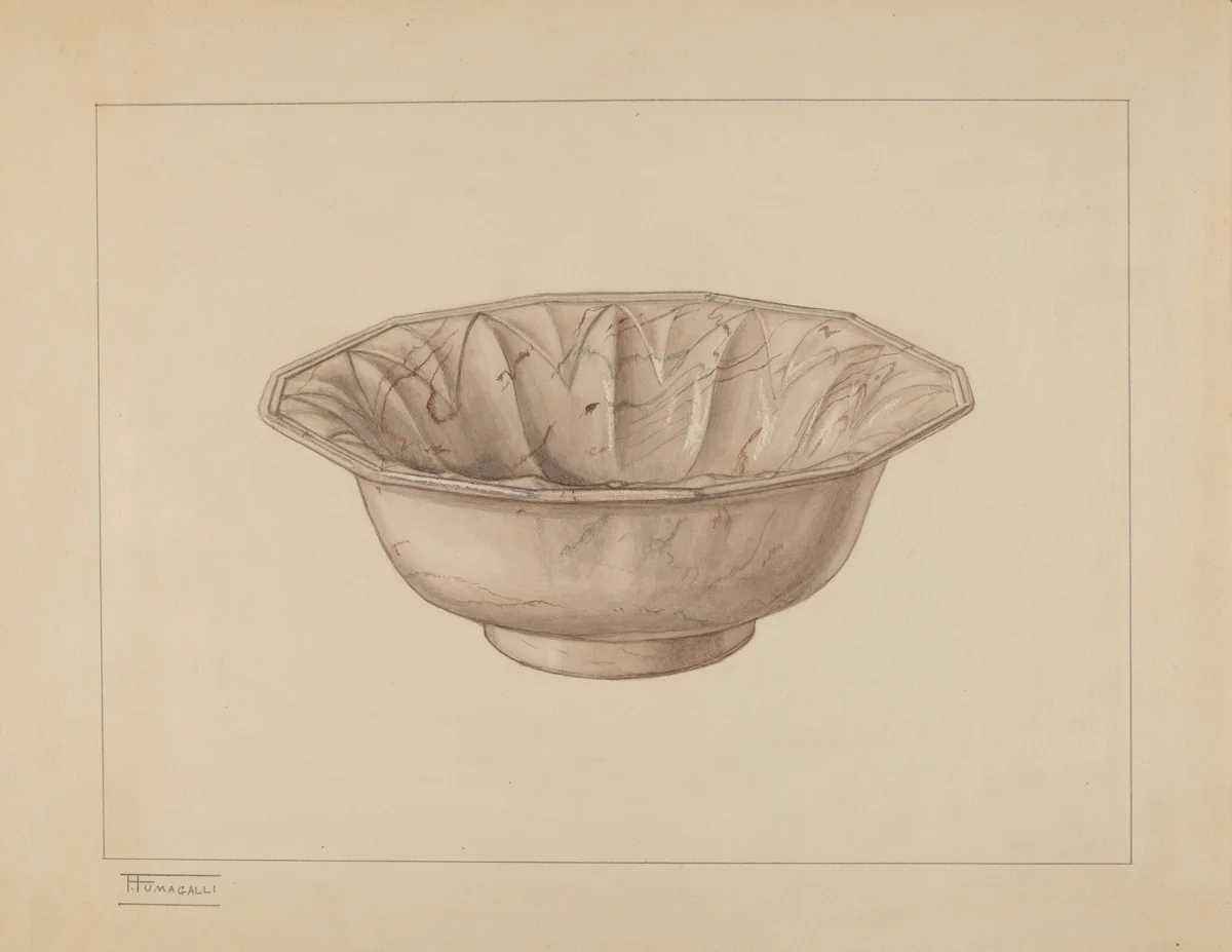 Wash Bowl by Frank Fumagalli, index of american design, 1937
