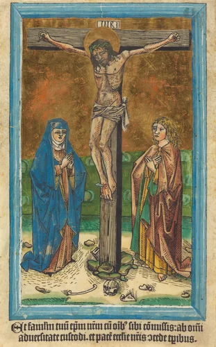Christ on the Cross by German 15th Century, print, 1485