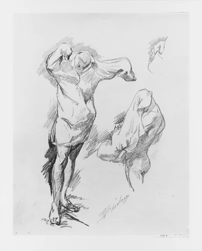 Studies of Bathers Disrobing by Walter Shirlaw, artwork, 1838-1909