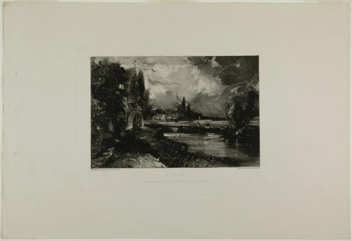 A Mill by David Lucas, print, 1830