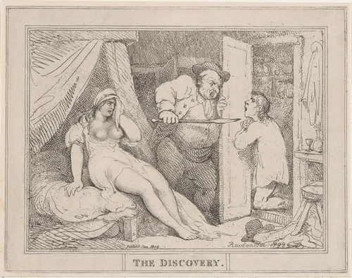 The Discovery by Thomas Rowlandson, print, 1809