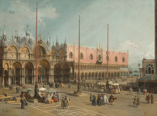The Square of Saint Mark's, Venice by Canaletto, painting, 1742-1744