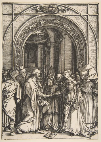 The Betrothal of the Virgin, from "The Life of the Virgin" by Albrecht Dürer, print, 1504