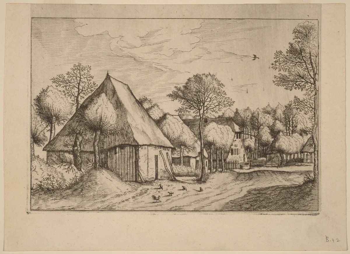 A Farmyard with a Draw Well by Lucas van Doetechum
Johannes van Doetechum the Elder
Master of the Small Landscapes, print, 1559-1561