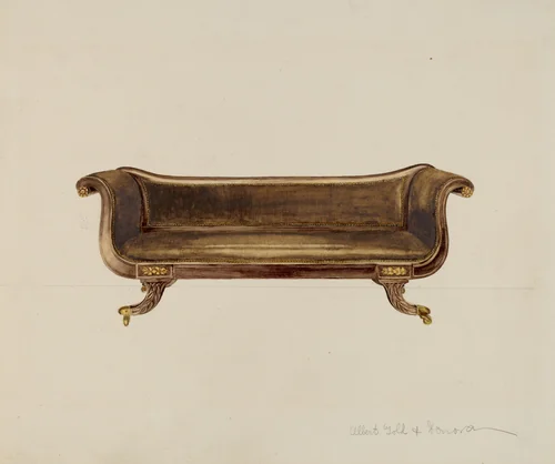 Sofa by Donald Donovan; Albert Gold, index of american design, 1936