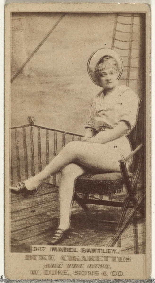 Card Number 347, Mabel Santley, from the Actors and Actresses series (N145-7) issued by Duke Sons & Co. to promote Duke Cigarettes by W. Duke, Sons & Co., photograph, 1880-1889