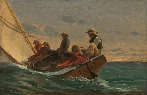 The Flirt by Winslow Homer, painting, 1874