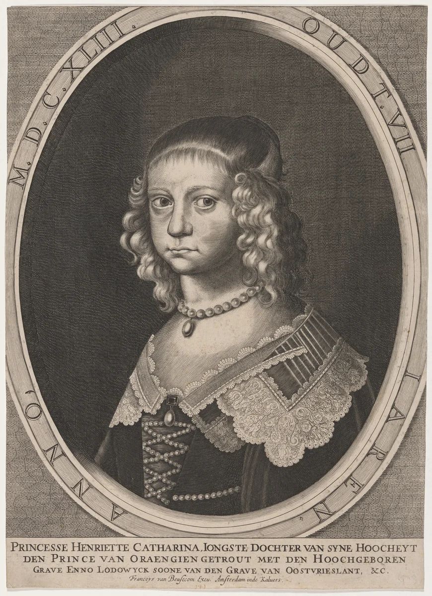 Princess Henriette Catharine of Orange by Unknown 19th Century, print, 1643