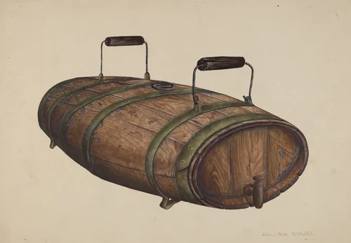 Field Water Keg by John Price, index of american design, 1940