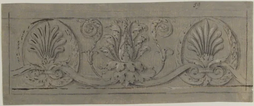 Design for a Decorative Frieze by anonymous, drawing, 1820-1855