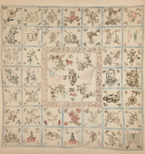 Quilt by American 20th Century, index of american design, 1935-1942