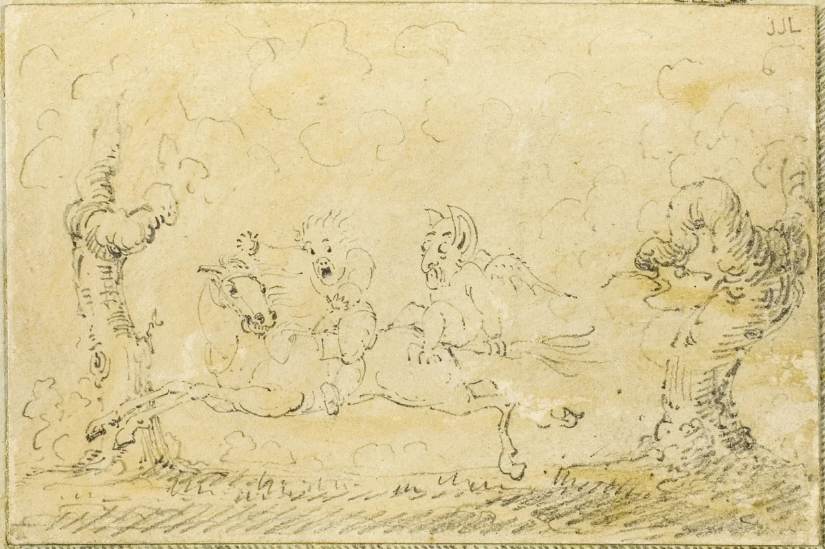 Comic Scene I by George Cruikshank, drawing, 1812-1878
