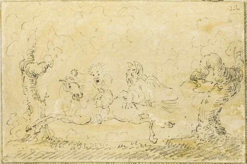 Comic Scene I by George Cruikshank, drawing, 1812-1878