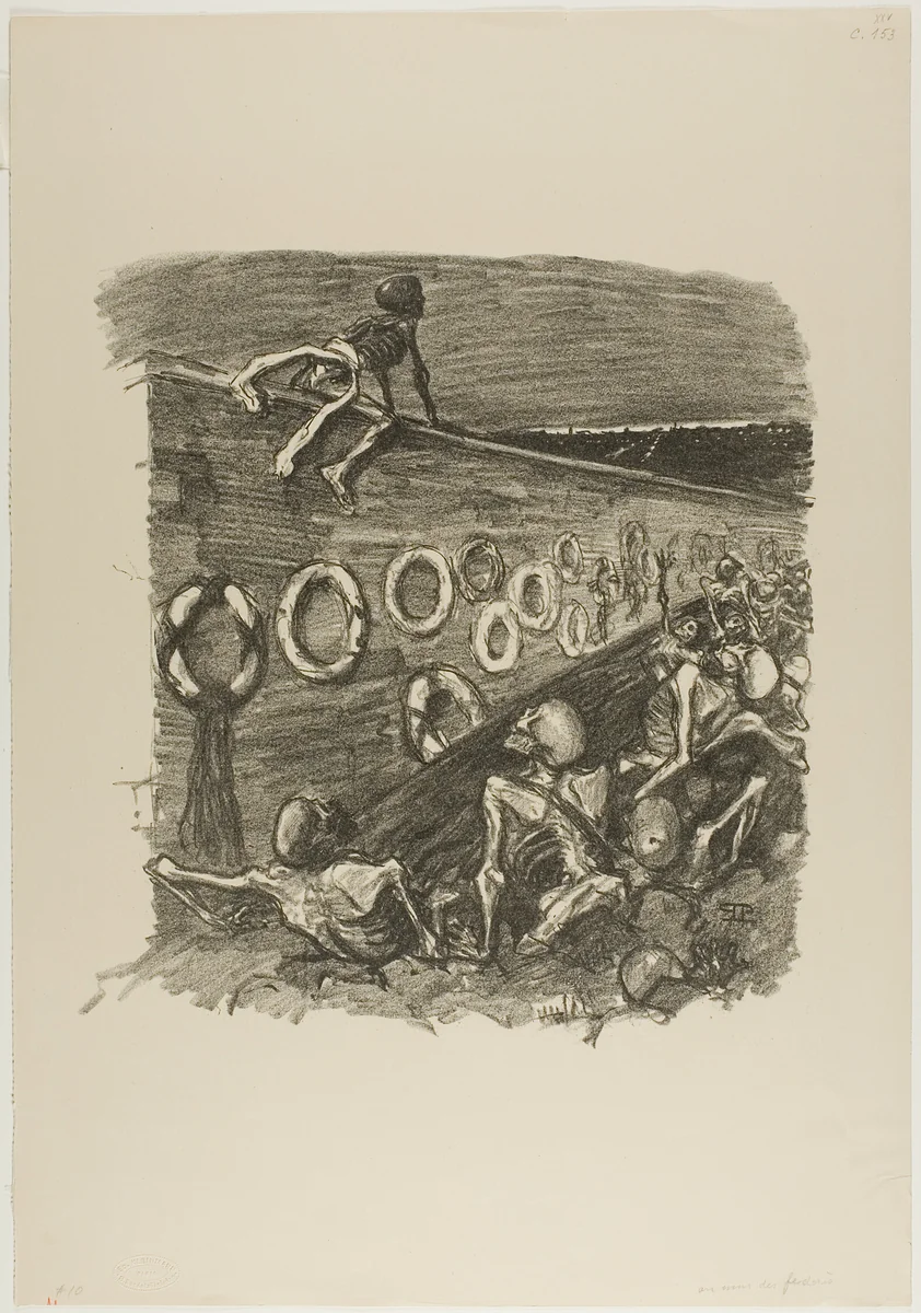 At the Wall of the Federationists by Théophile Alexandre Steinlen, print, 1894