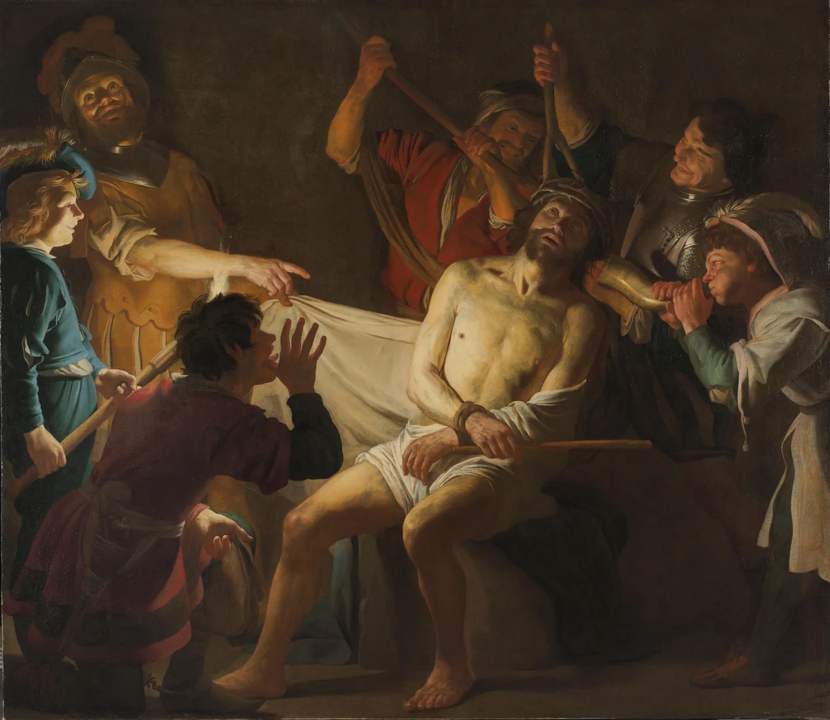 Christ Crowned with Thorns by Gerard van Honthorst, painting, 1622