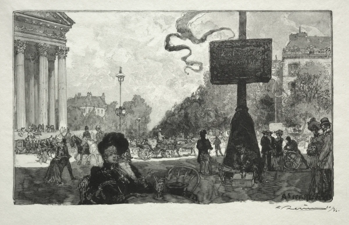 Coin de la Rue Royale by Auguste Louis Lepère, print, 1890