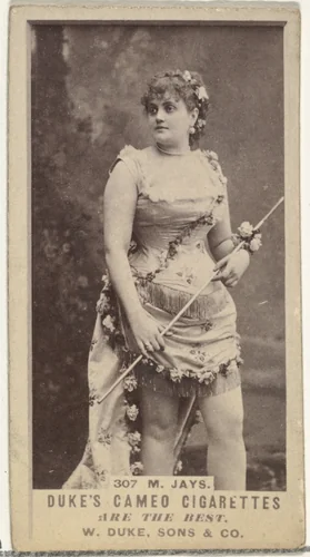 Card Number 307, M. Jays, from the Actors and Actresses series (N145-5) issued by Duke Sons & Co. to promote Cameo Cigarettes by W. Duke, Sons & Co., photograph, 1880-1889