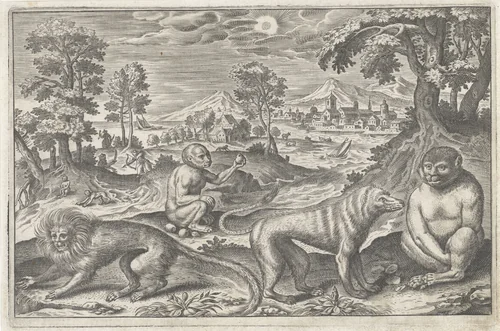 Apen by anonymous, print, 1595-1652