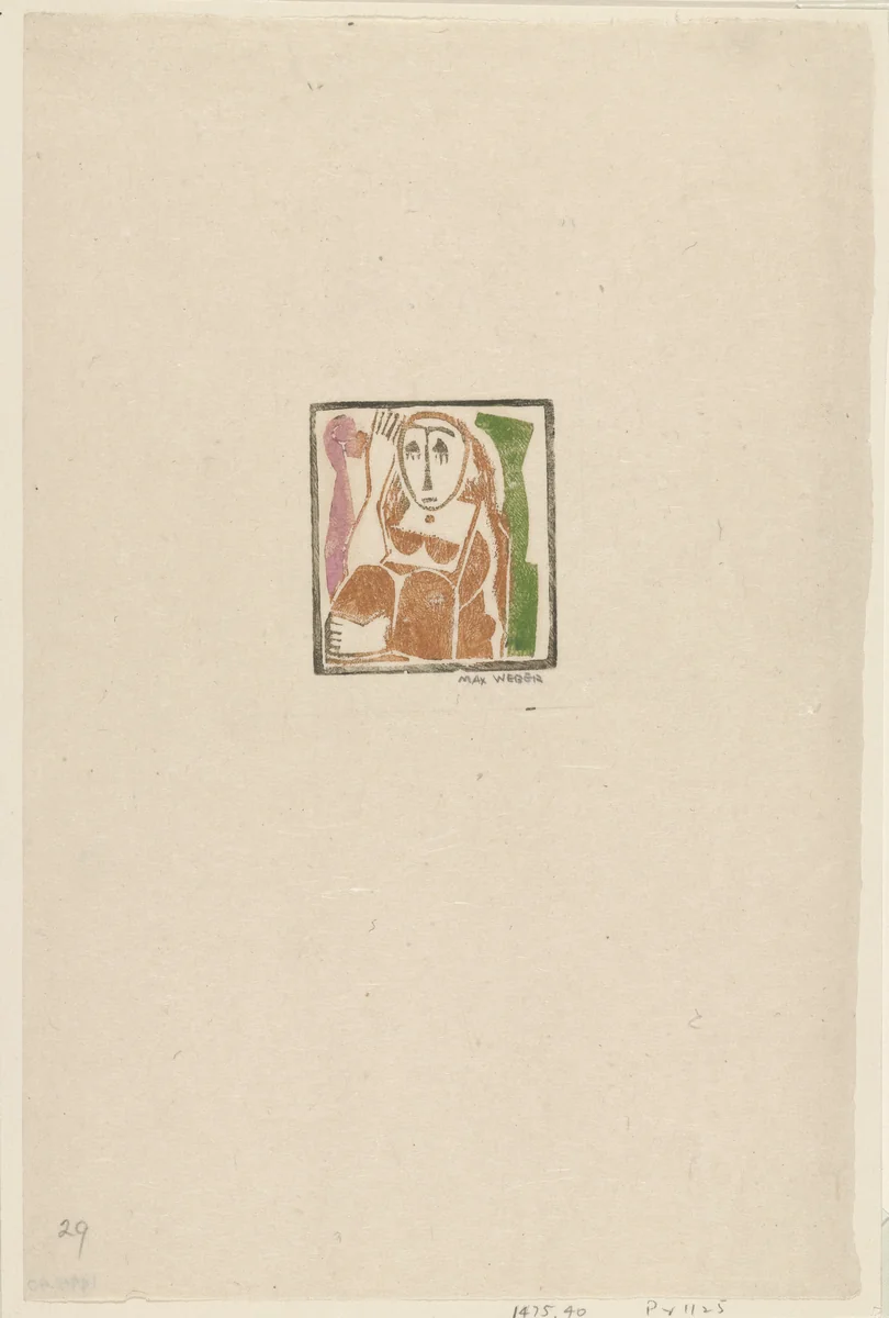 Seated Woman by Max Weber, print, 1919