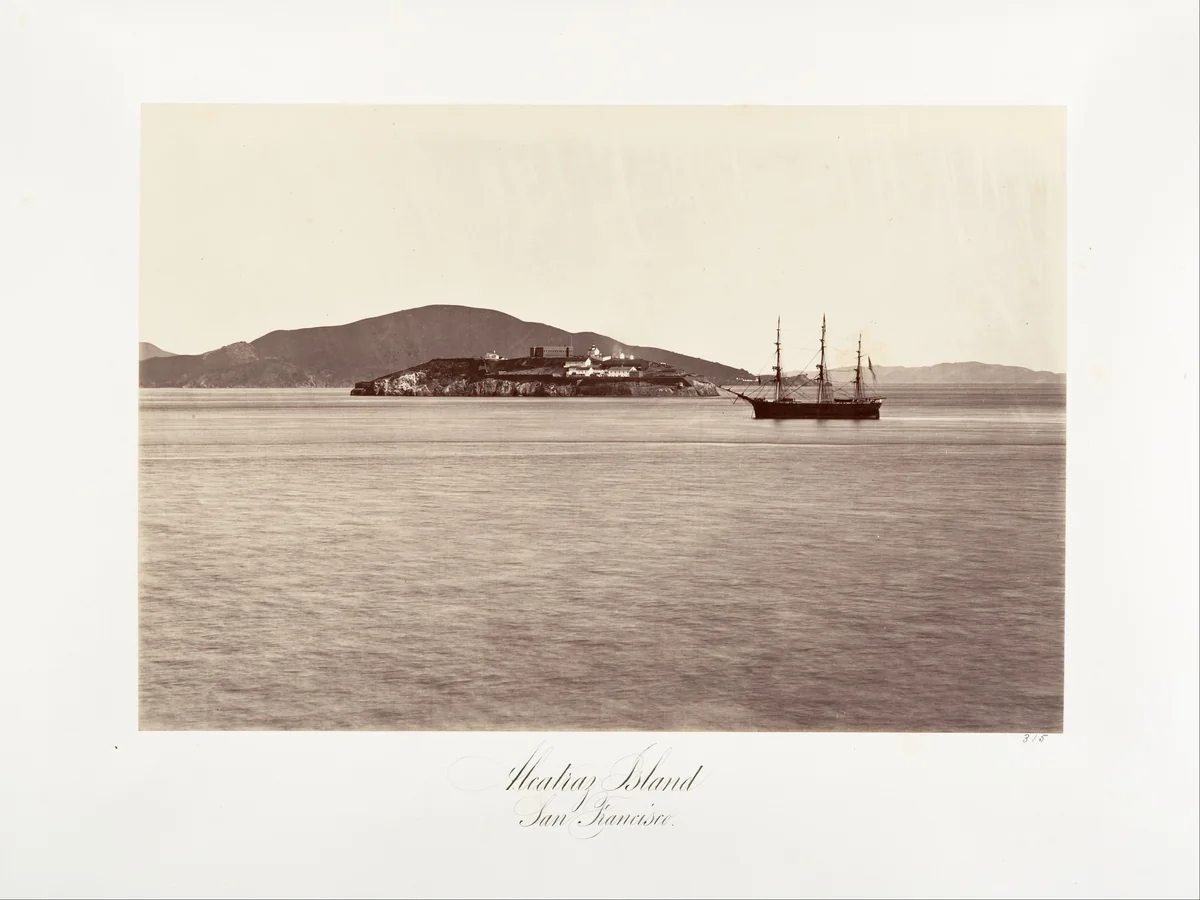 Alcatraz Island, San Francisco by Carleton E. Watkins, photograph, 1863