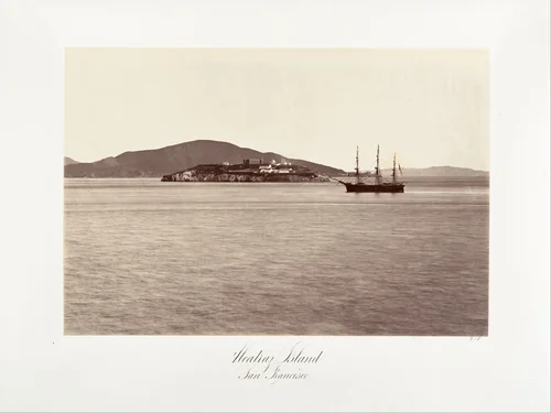 Alcatraz Island, San Francisco by Carleton E. Watkins, photograph, 1863