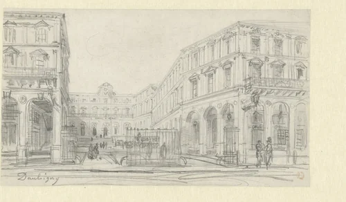 Gare Saint Lazare te Parijs by Charles-François Daubigny, drawing, 1827-1878