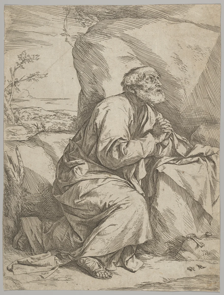 The Penitence of Saint Peter by Jusepe de Ribera, print, 1621