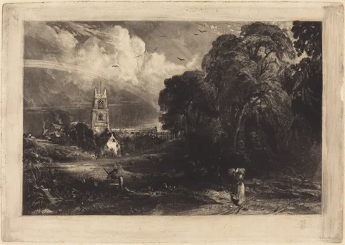 Stoke-by-Neyland by David Lucas; John Constable, print, 1830