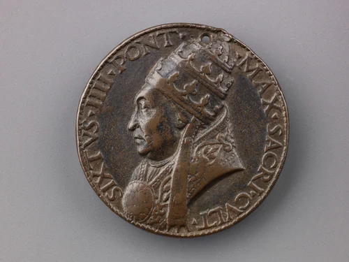 Medal: Sixtus IV by Lysippus the Younger, metalwork, 1471