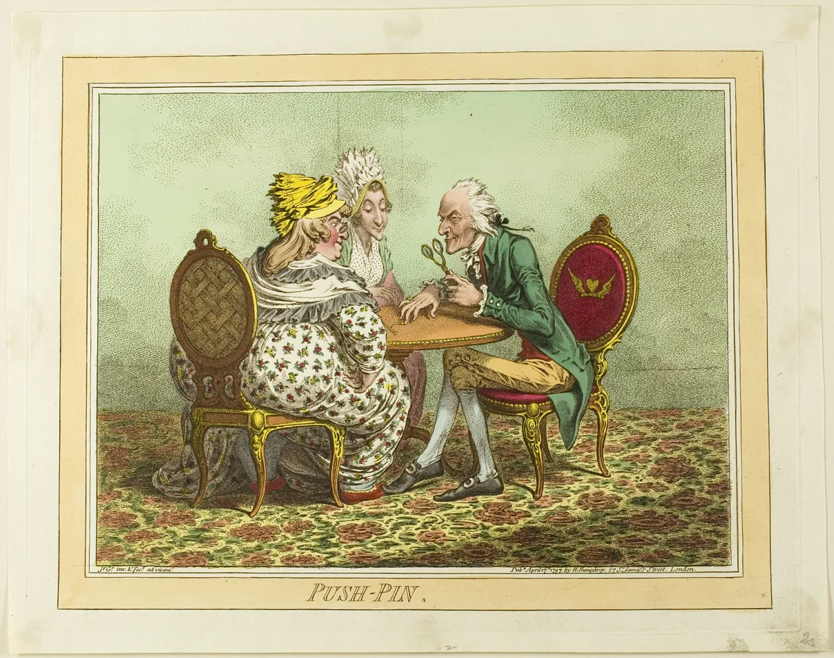 Push-Pin by James Gillray, print, 1797