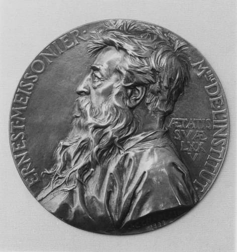 Jean Louis Ernest Meissonnier (1815–1891), French Painter by Jules-Clément Chaplain, metalwork, 1889