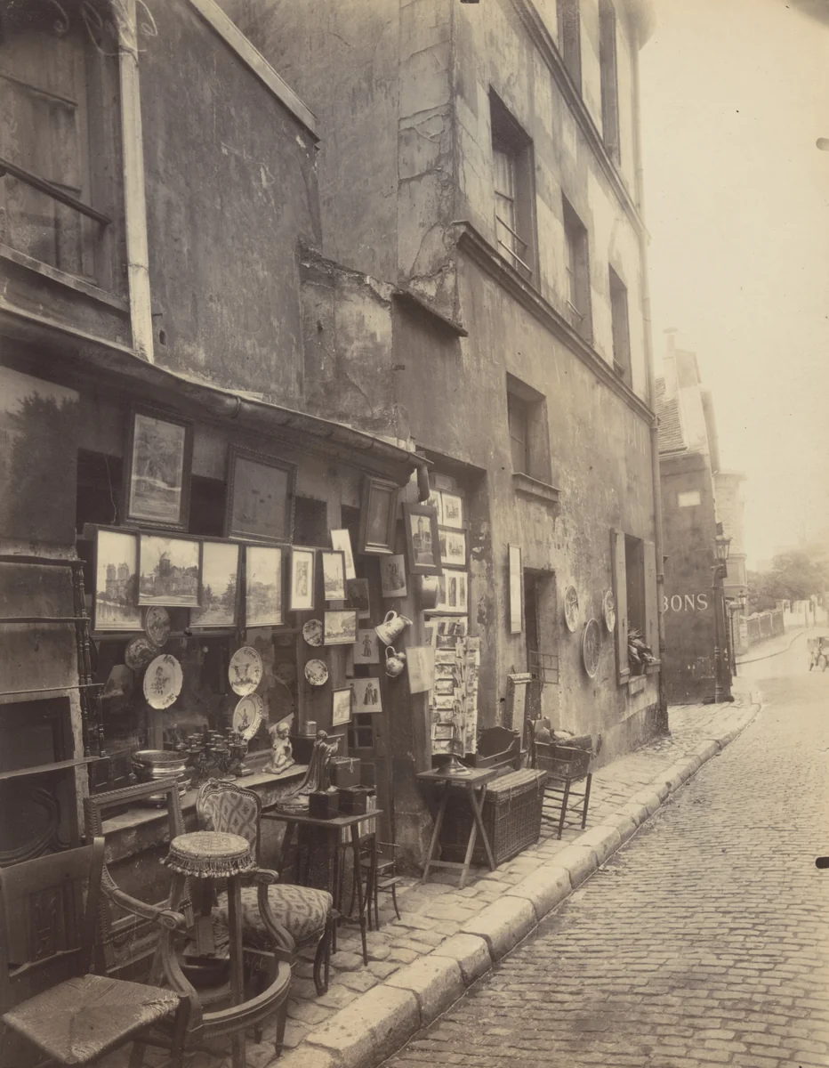 Rue Norvins by Eugène Atget, photograph, 1924