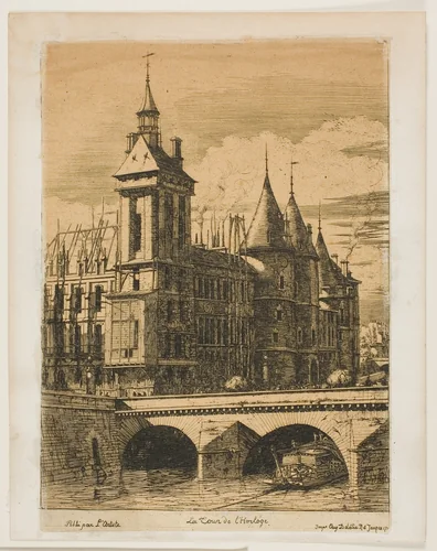 The Clock Tower, Paris by Charles Meryon, print, 1852
