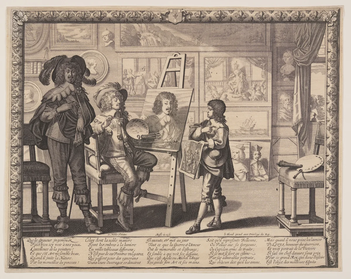 The Noble Painter by Abraham Bosse, print, 1637-1647