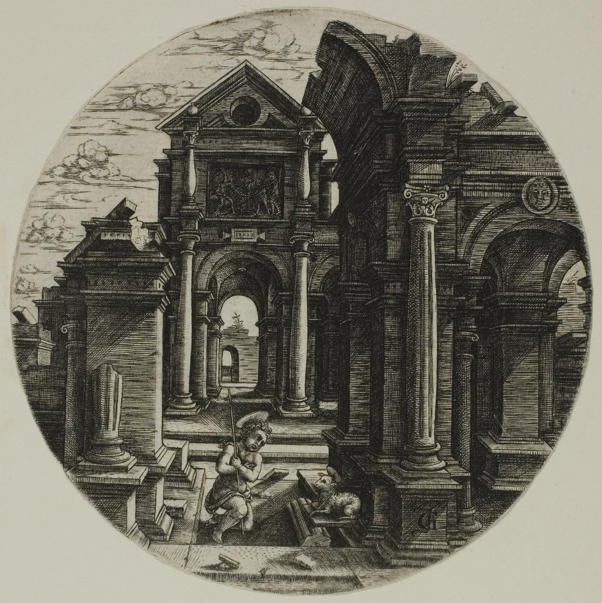 The Infant John the Baptist by Jean de Gourmont, print, 1520-1530