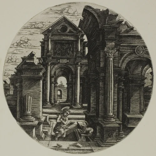 The Infant John the Baptist by Jean de Gourmont, print, 1520-1530