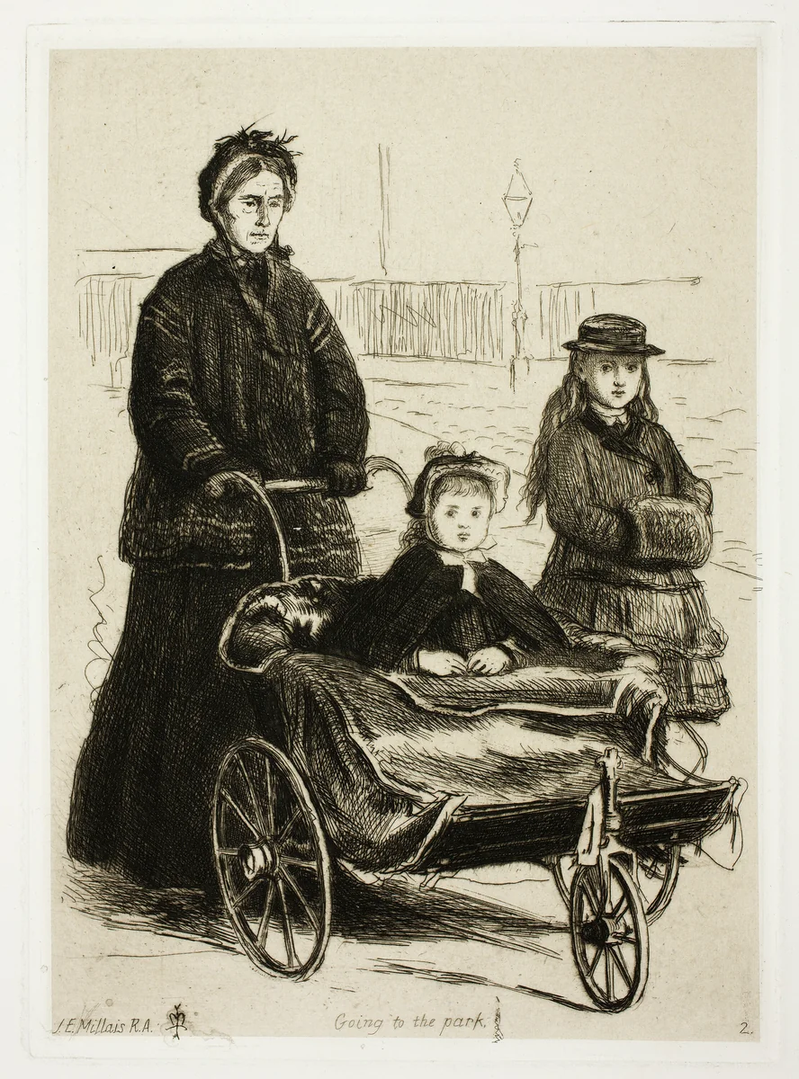Going to the Park by John Everett Millais, print, 1872