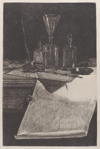 Etching Tools by François Bonvin, print, 1861