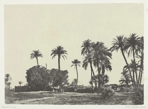 Village de Hamameh, Haute-Egypte, plate 21 from the album "Egypte, Nubie, Palestine et Syrie" (1852) by Maxime Du Camp, photograph, 1849-1851