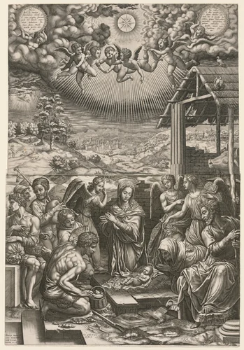 The Nativity by Giorgio Ghisi, print, 1553