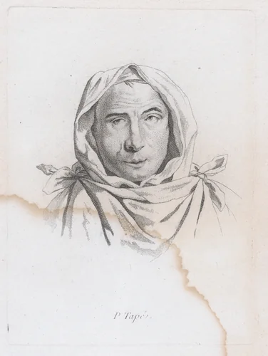 Portrait of P. Tapé by Guillaume Thiemet, print, 1740-1780