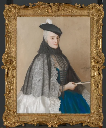 Portrait of Catherine Bégon by Jean-Etienne Liotard, drawing, 1746