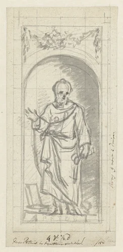 Ontwerp voor een grauwtje van H. Petrus by Jurriaan Andriessen, drawing, 1752-1819
