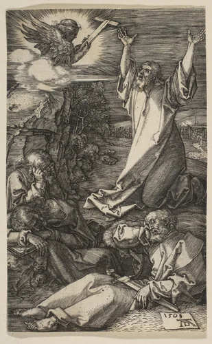 Christ on the Mount of Olives, from "The Passion" by Albrecht Dürer, print, 1508