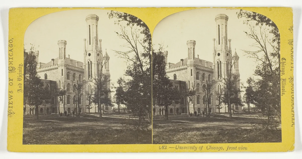 University of Chicago, front view, No. 142 from the series "Views of Chicago and Vicinity" by J. Carbutt, photograph, 1890-1899