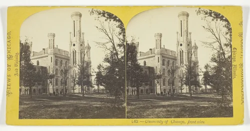 University of Chicago, front view, No. 142 from the series "Views of Chicago and Vicinity" by J. Carbutt, photograph, 1890-1899